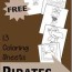 free pirate coloring sheets for kids