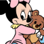 baby minnie mouse coloring page clipart