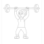female lifting weights coloring pages