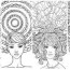 10 crazy hair adult coloring pages