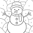 snowman color by number coloring page