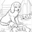 moms and baby dog coloring page