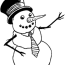 frosty snowman coloring page
