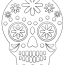 simple sugar skull coloring page free