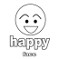adjectives happy face coloring page a