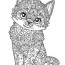 little kitten cats kids coloring pages