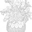 free difficult flower coloring pages