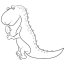 dinosaur cartoon coloring page for kids