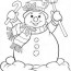 holiday coloring pages snowman happy