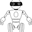 cartoon robot coloring page online