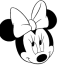 free minnie mouse face coloring pages