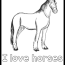horse coloring page i love horses