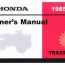 honda trx250 1985 owner s manual pdf