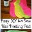 easy diy no sew rice heating pad sports