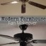 modern farmhouse ceiling fan makeover
