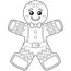 gingerbread man coloring page vector