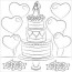 wedding cake 3 coloring page free