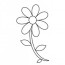 flower outline coloring page free stock