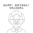 happy birthday grandpa coloring pages