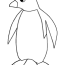 simple penguin color page