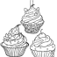 free cupcake coloring page