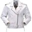 white leather motorcycle jacket w side