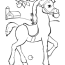 horse coloring pages pony with saddle