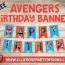 free avengers birthday party printables