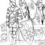 king arthur his horse coloring page