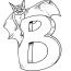 letter b is for bat coloring pages