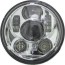 led round motorcycle headlight silver