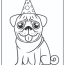pug coloring pages updated 2022