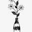 flower vase coloring page drawing