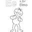 e is for elmo coloring page 02 free e
