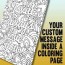 customized coloring page printable a4