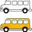 match up coloring pages school bus