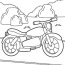 motorcycle coloring page for kids