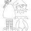 pieces to form an elf coloring pages