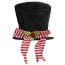 holiday time top hat tree topper black
