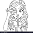 cute cartoon little girl coloring page