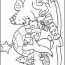 christmas animals coloring page 04