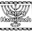 happy hanukkah coloring page