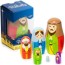 wooden nativity nesting dolls with 6