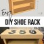 simple diy shoe rack looks like a