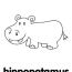 hippopotamus coloring page super simple