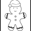 cute santa hat wearing gingerbread boy
