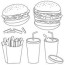 snack coloring pages vector images