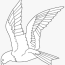 flying bird coloring page free clip art