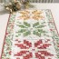snowing in october table runner quilt
