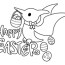 printable easter pterodactyl coloring page